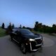 First class black suv chauffeur limo car