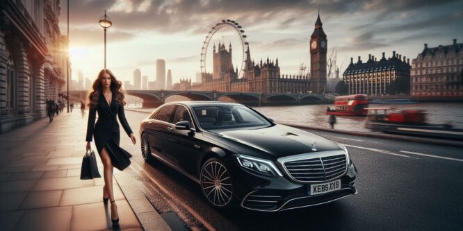 Executive Chauffeured black car in London, UK